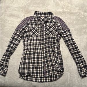FREE PEOPLE Plaid Button-Up Shirt